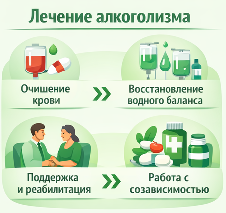 лечение алкоголизма в Колпашево этапы